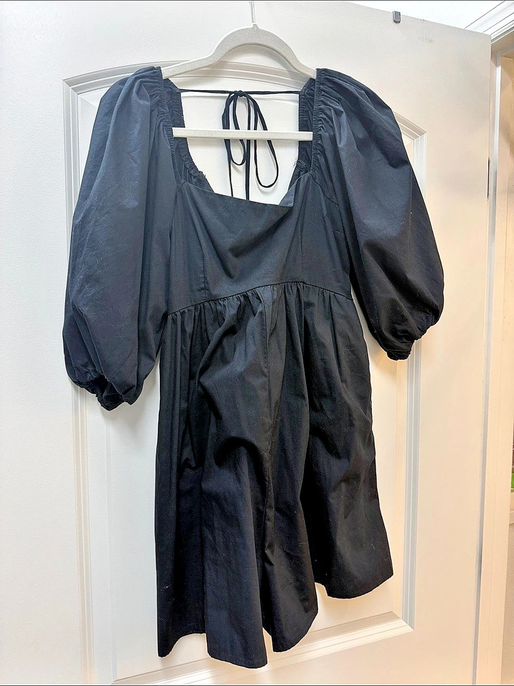 Abercrombie & Fitch Square Neck Puff Sleeve Mini Dress/Romper
